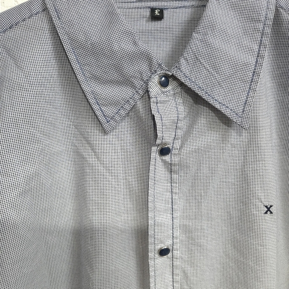 Xray | Men's Grey Spotted gradient Button Down Shirt - Picture 4 of 10